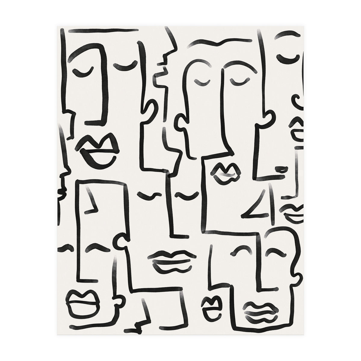 Faces Drawing (Print Only)