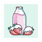 Cute Strawberry Milkshake (Print Only) thumbnail