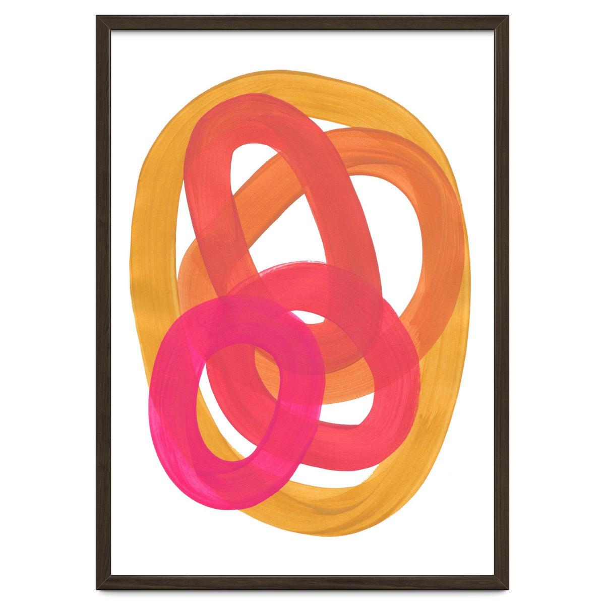 Warm Candy Colors Magenta Yellow Nesting Circles Ombre