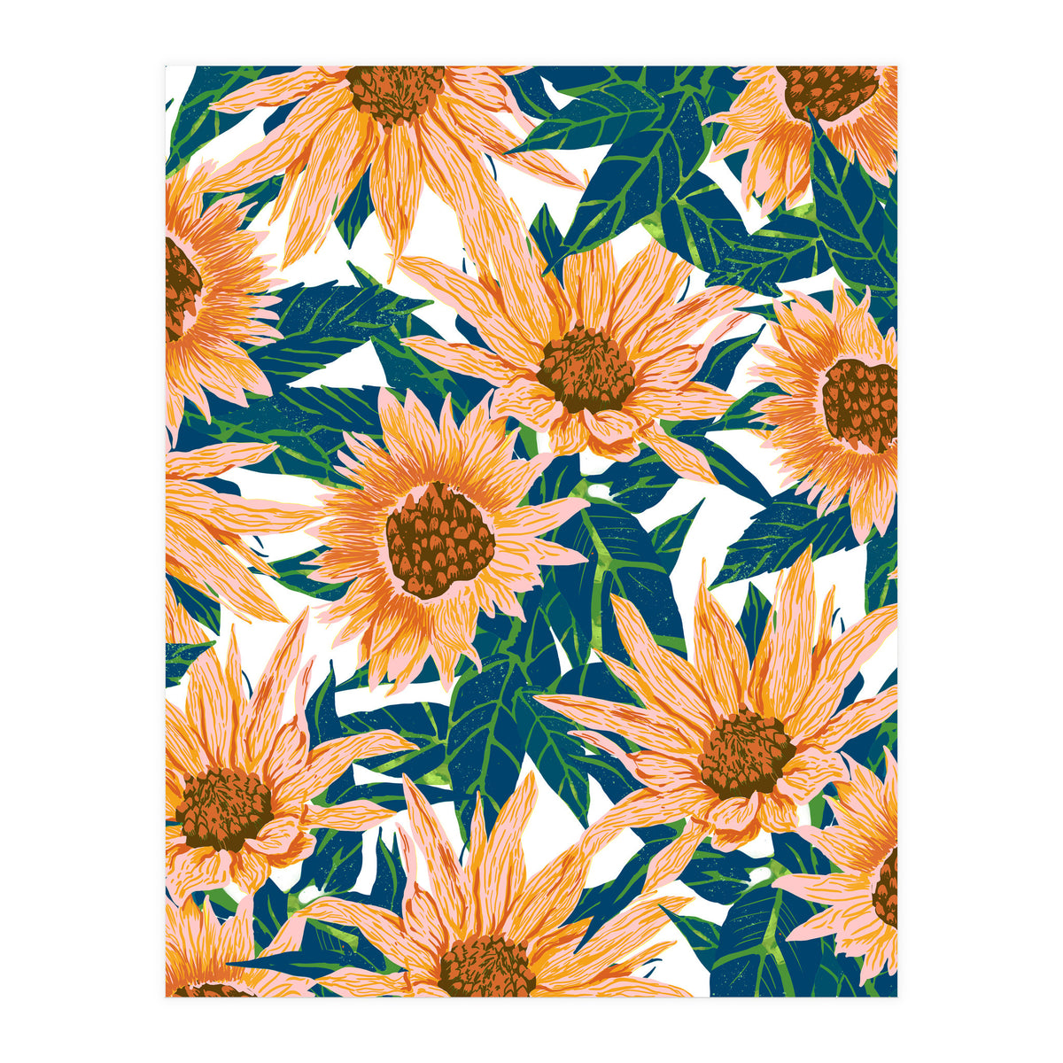 Blush Sunflowers (Print Only)
