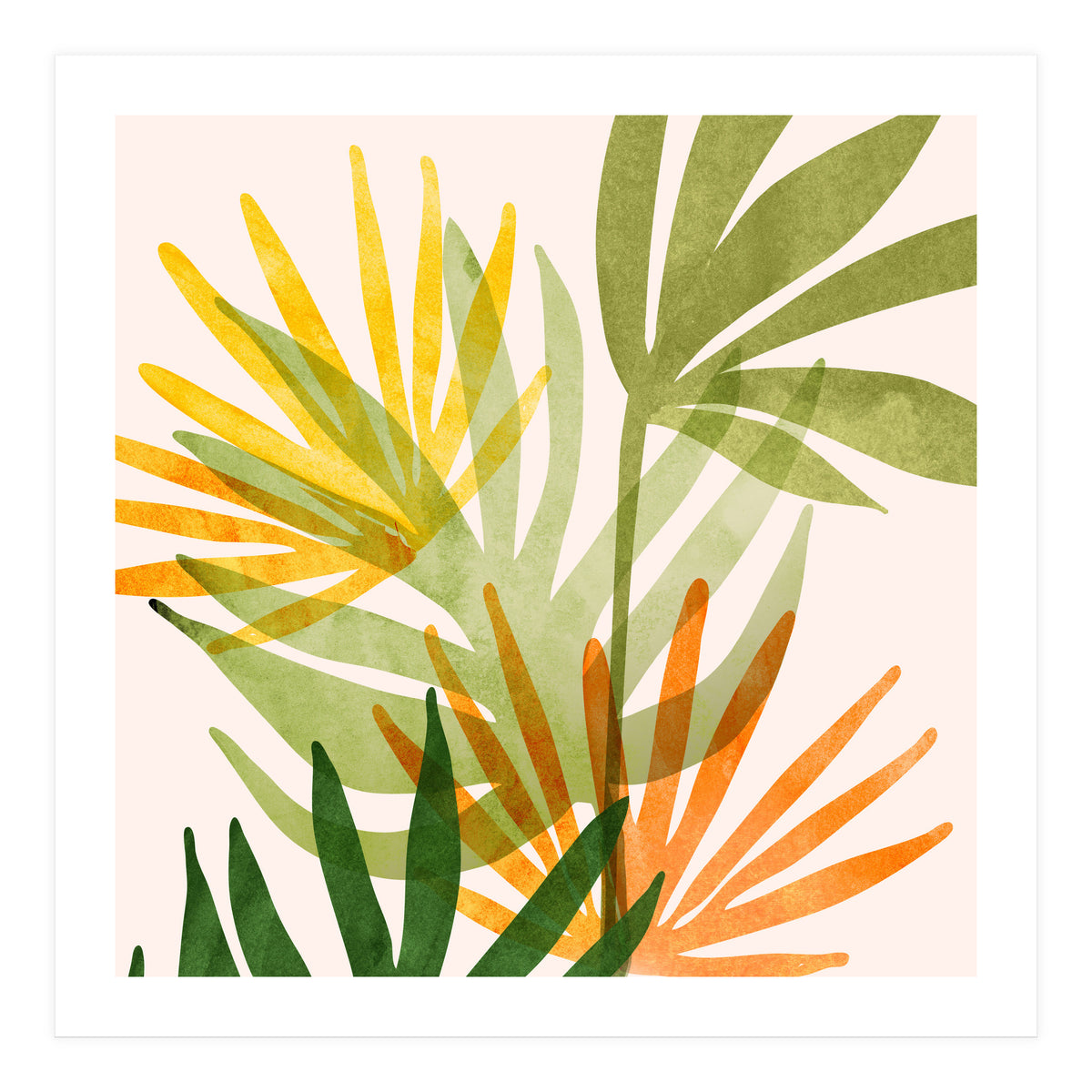 Modern Tropical Abstract Bouquet (Print Only)