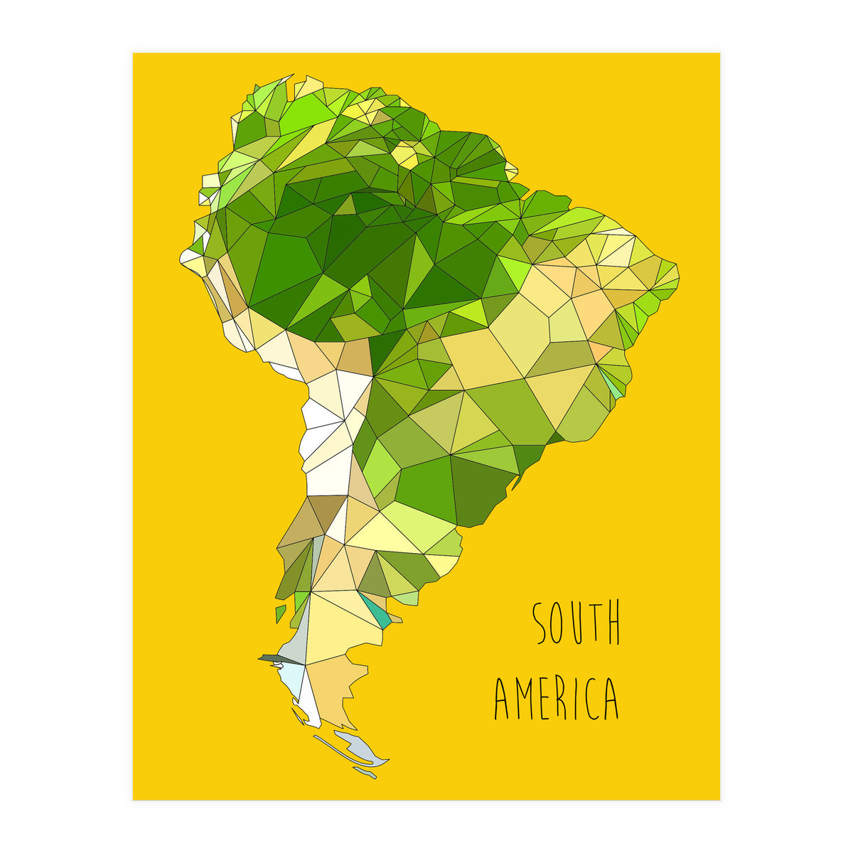 SOUTH AMERICA – Yellow  (Print Only)