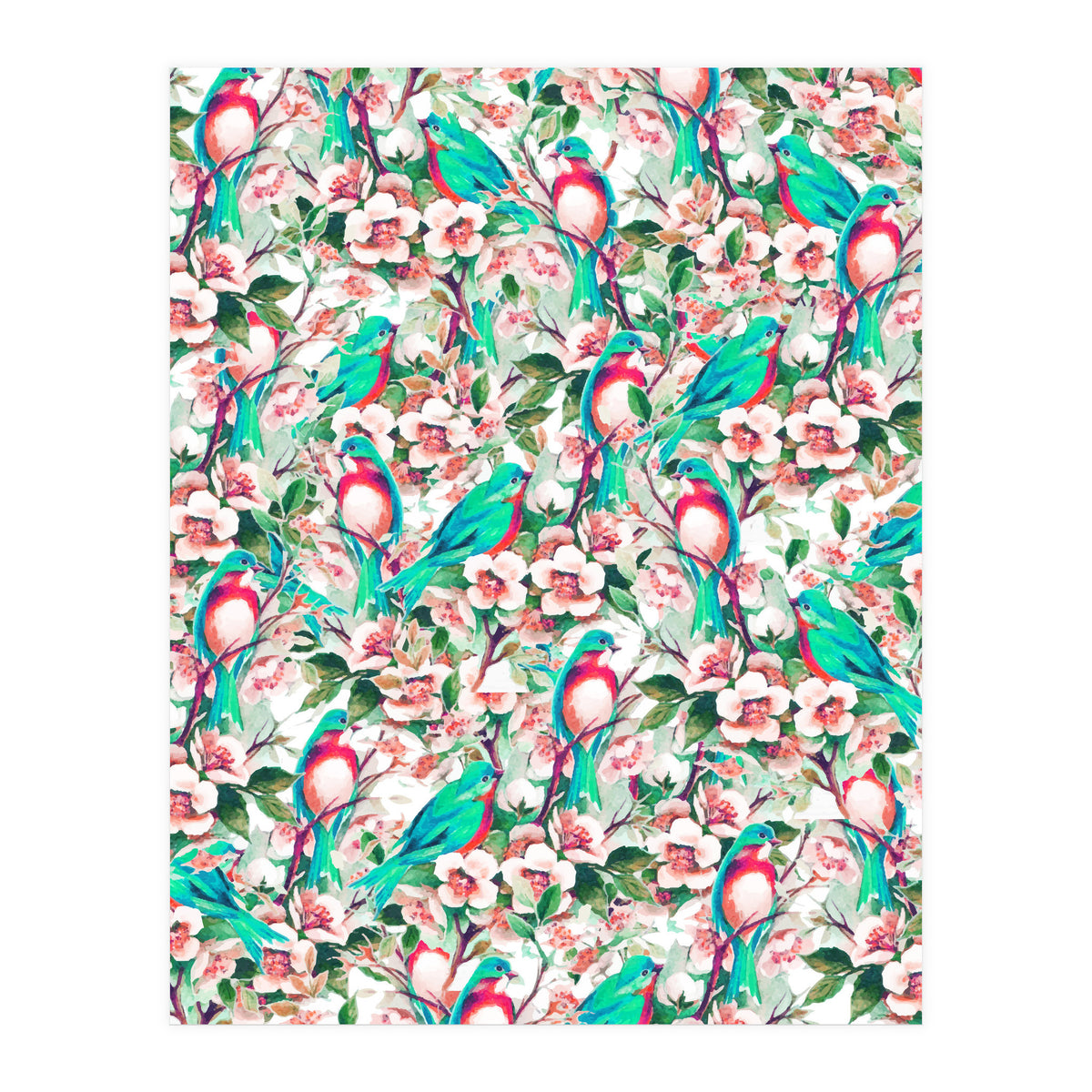 Birds & Flowers (Print Only)