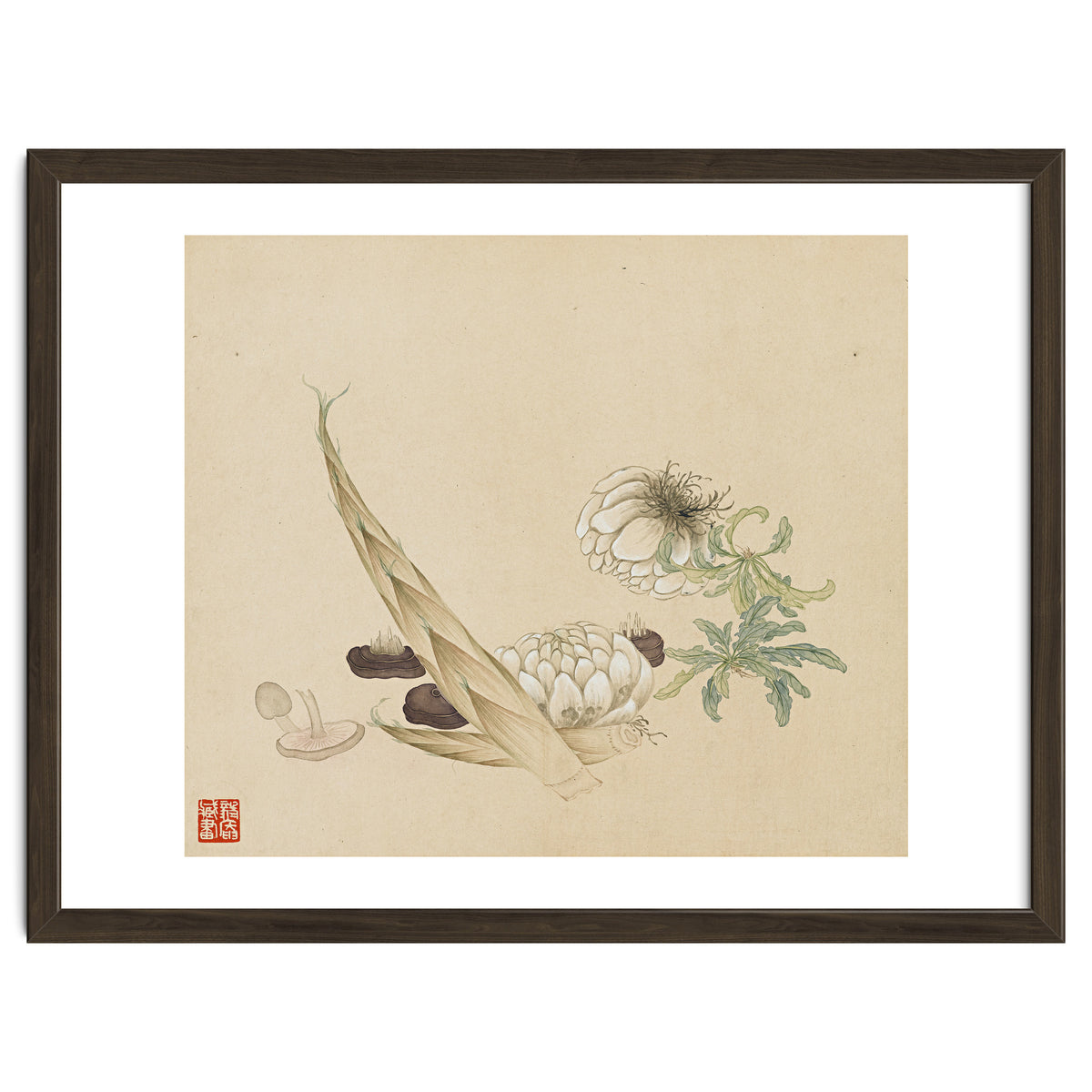 Wang Chengyu ~flowers, Vegetables, Lilies, Bamboo Shoots, Leaves, Mushrooms, Vegetables