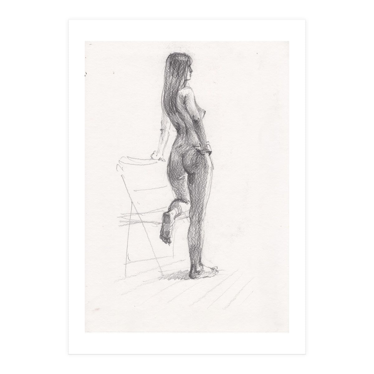 Erotic Sketch Drawing Art (Print Only)