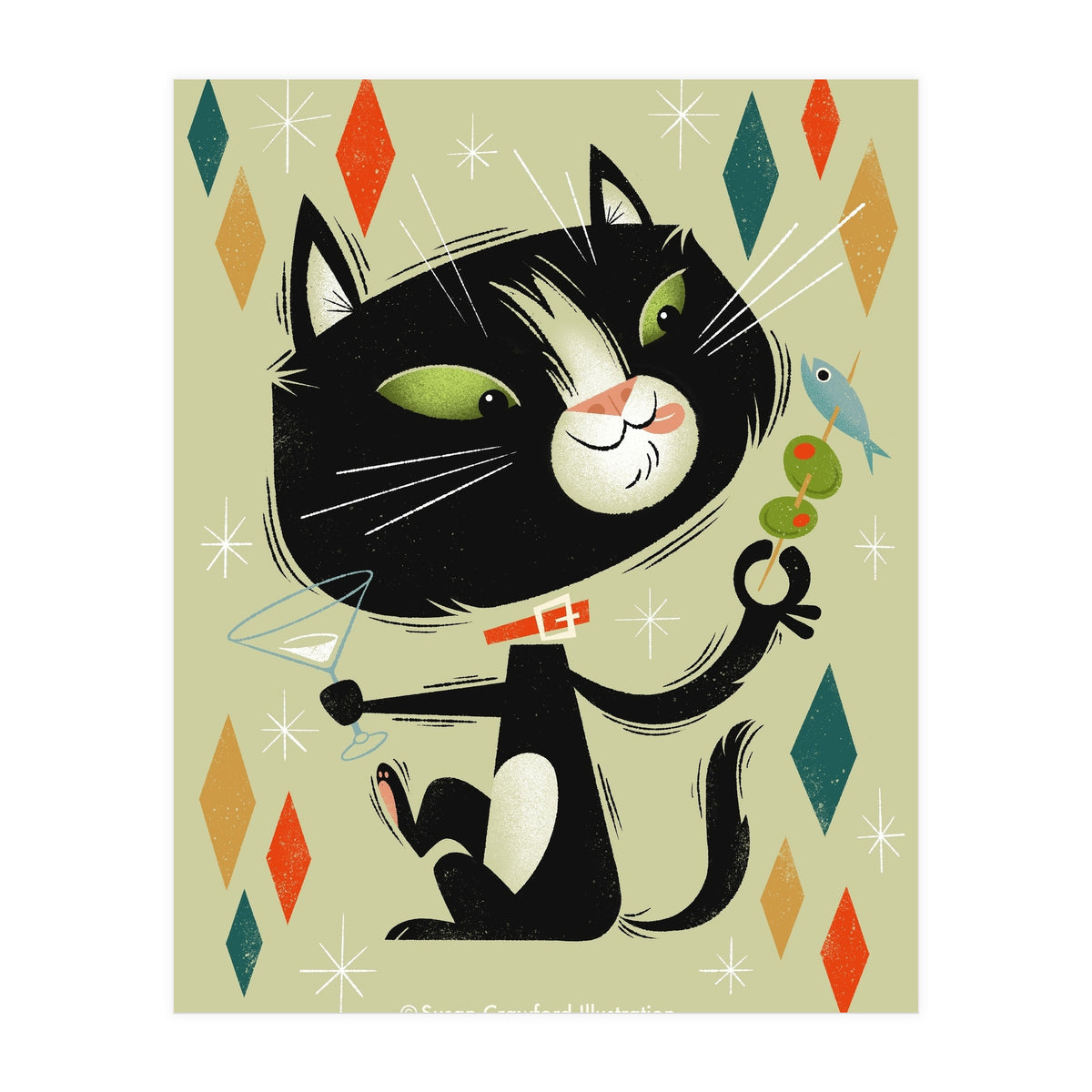 Cat A Tonic Tuxie (Print Only)