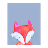 Woodland Fox On Grey (Print Only) thumbnail
