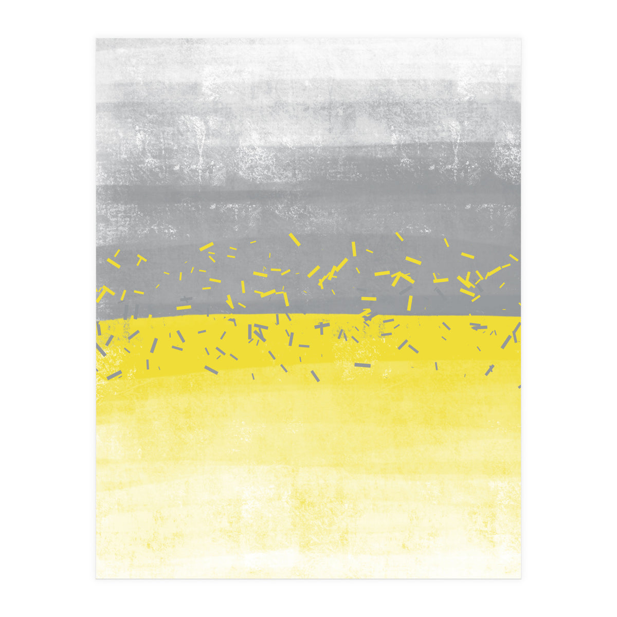Abstract Painting No. 52 | Illuminating Yellow & Ultimate Grey (Print Only)