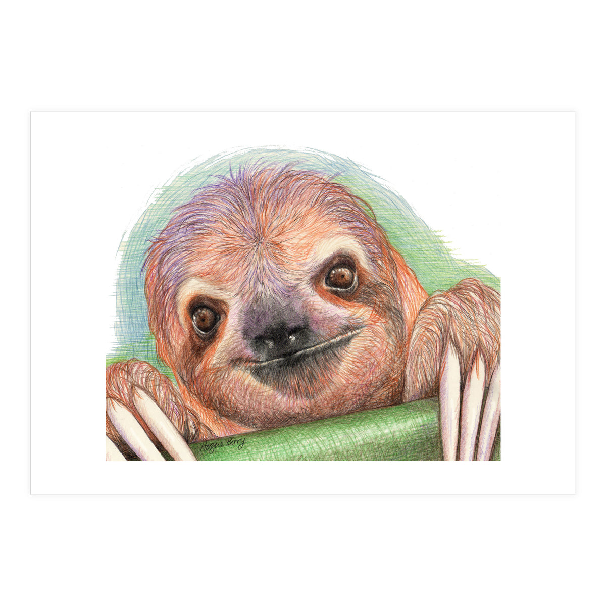 Smiling Sloth (Print Only)