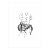 Hand Drawn Flower Girl (Print Only) thumbnail