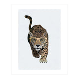 Catwalk Jaguar Wearing Gold Glasses (Print Only) thumbnail