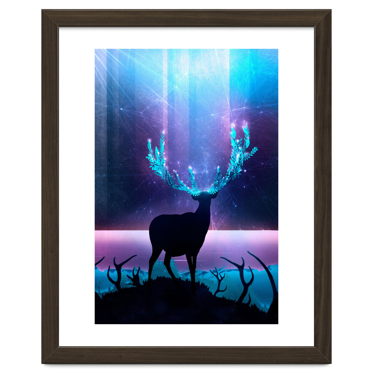 Greenery Deer - Sterling Magenta