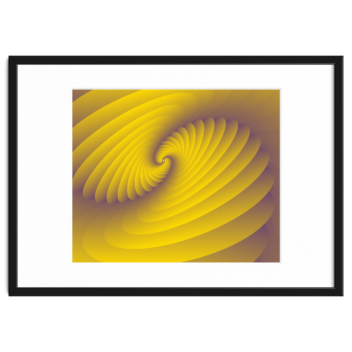3d Abstract YELLOW Spiral Modern ART