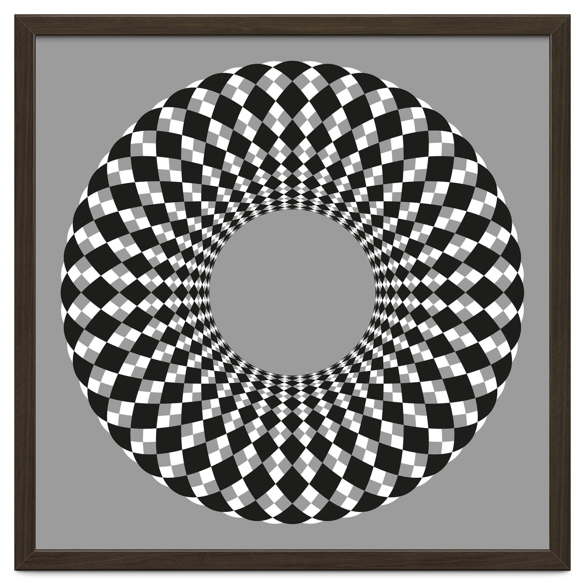 Black and white round