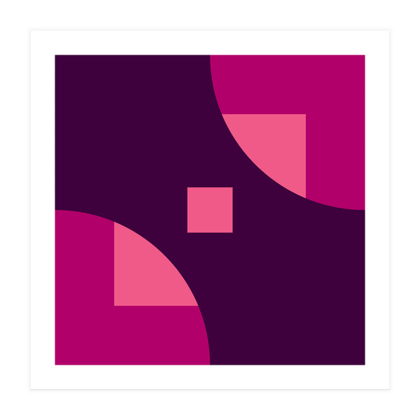 Geometric Shapes No. 1 - purple & pink squares (Print Only)
