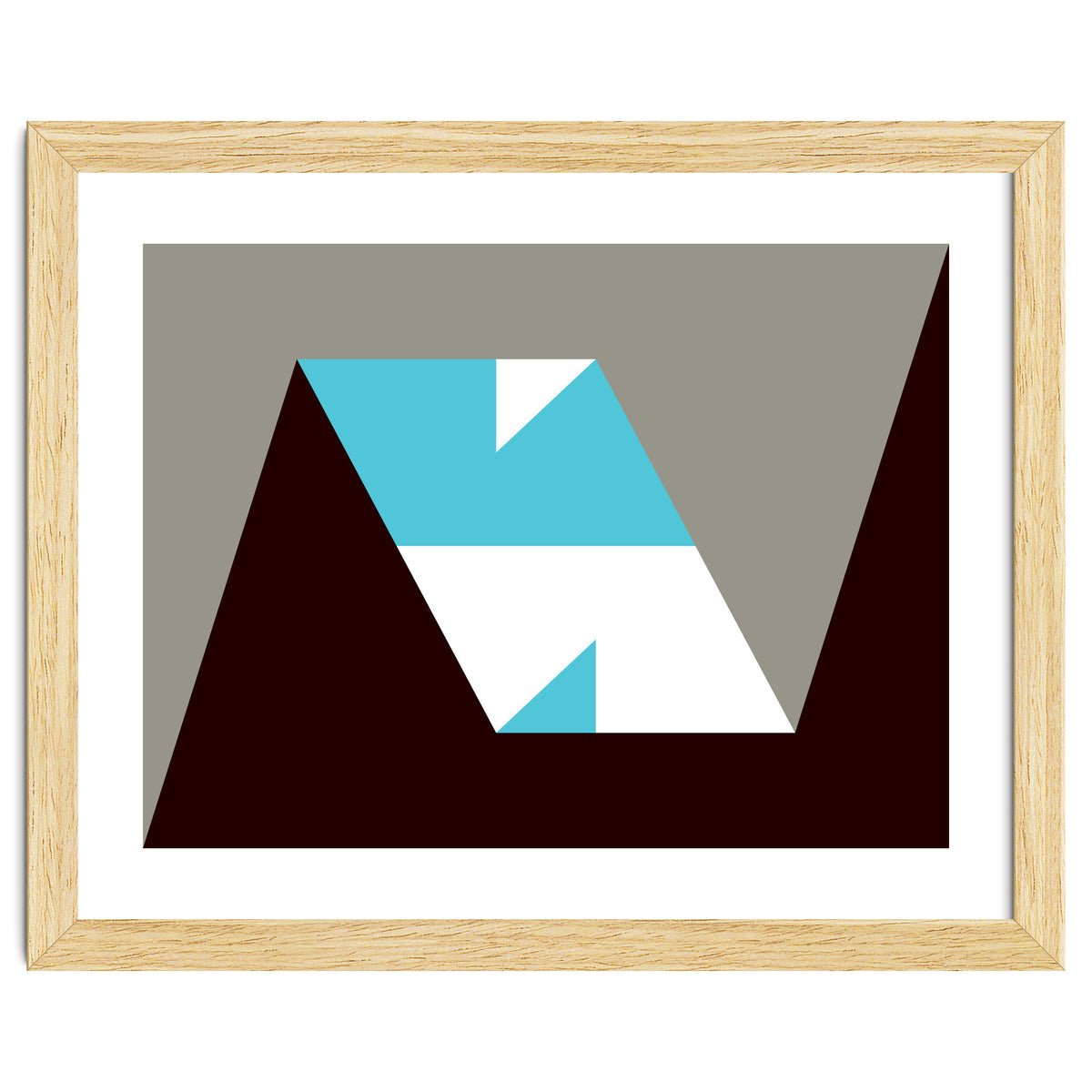 Geometric Shapes No. 48 - grey & blue