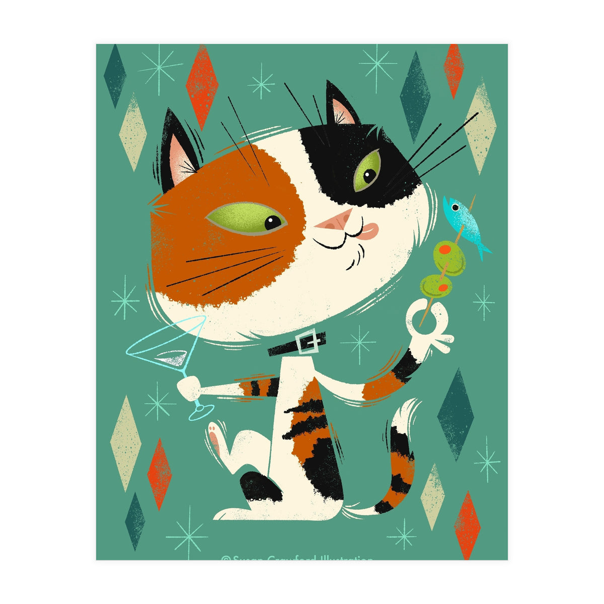 Cat A Tonic Calico (Print Only)