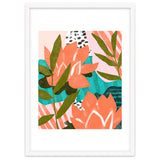 Forever in My Garden | Abstract Botanical Nature Plants Floral Painting | Quirky Modern Contemporary thumbnail