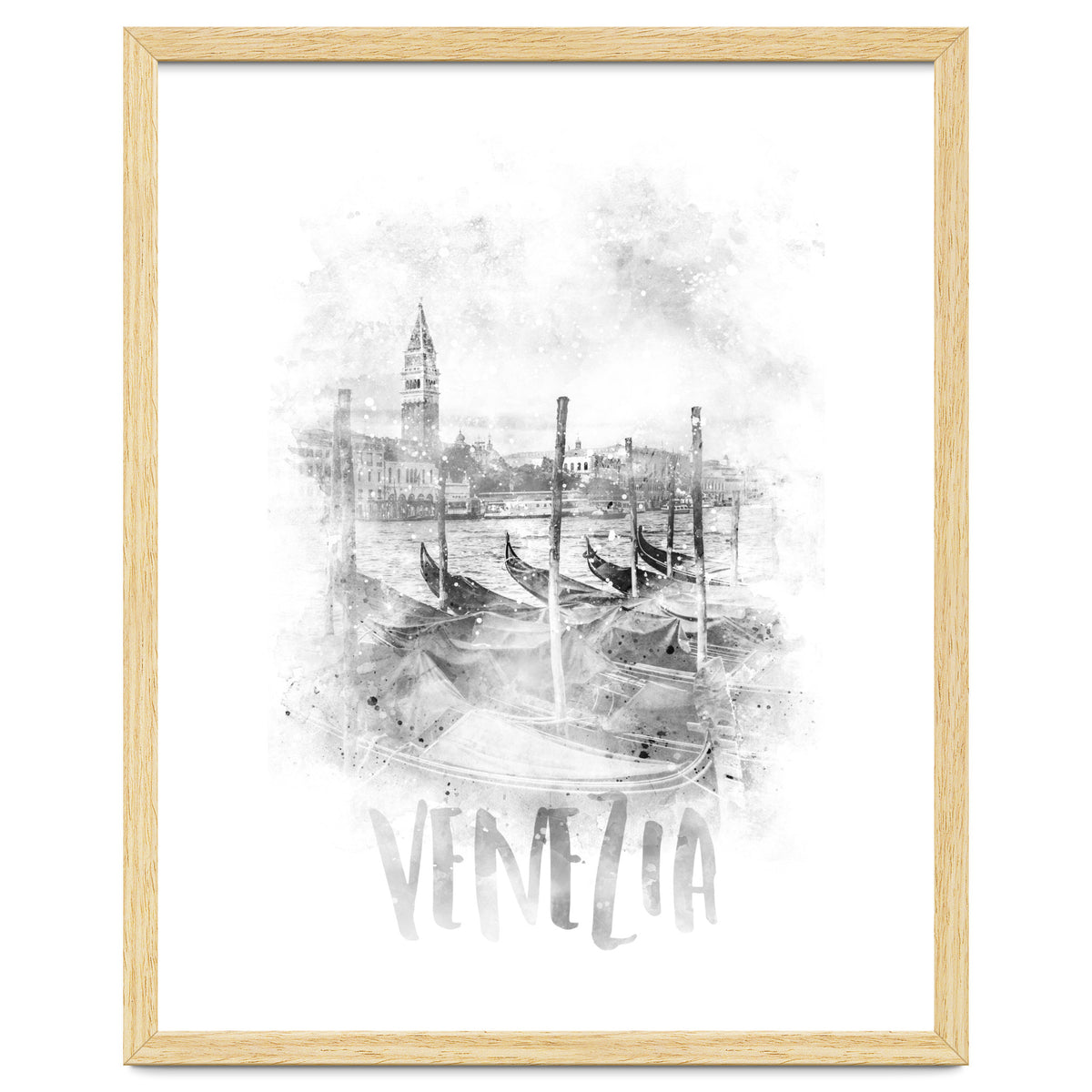 Monochrome Art CANAL GRANDE | watercolor