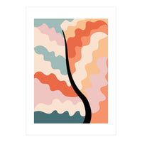 Botanical Retro Floral Waves (Print Only)