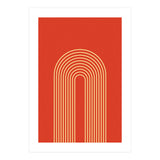 Rainbow Lines Mid Century Geometric Art (Print Only) thumbnail
