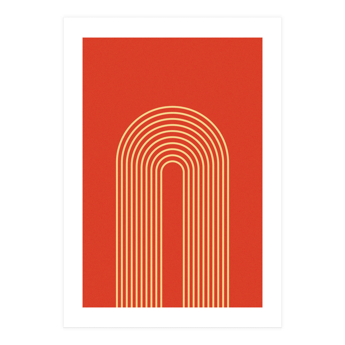 Rainbow Lines Mid Century Geometric Art (Print Only)