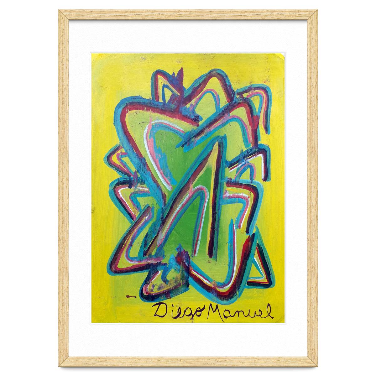 Forma Celeste Sobre Amarillo 2