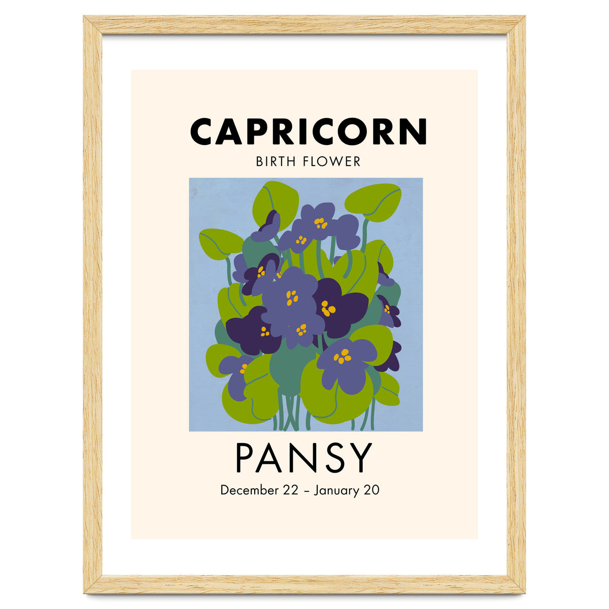 Capricorn Birth Flower Pansy