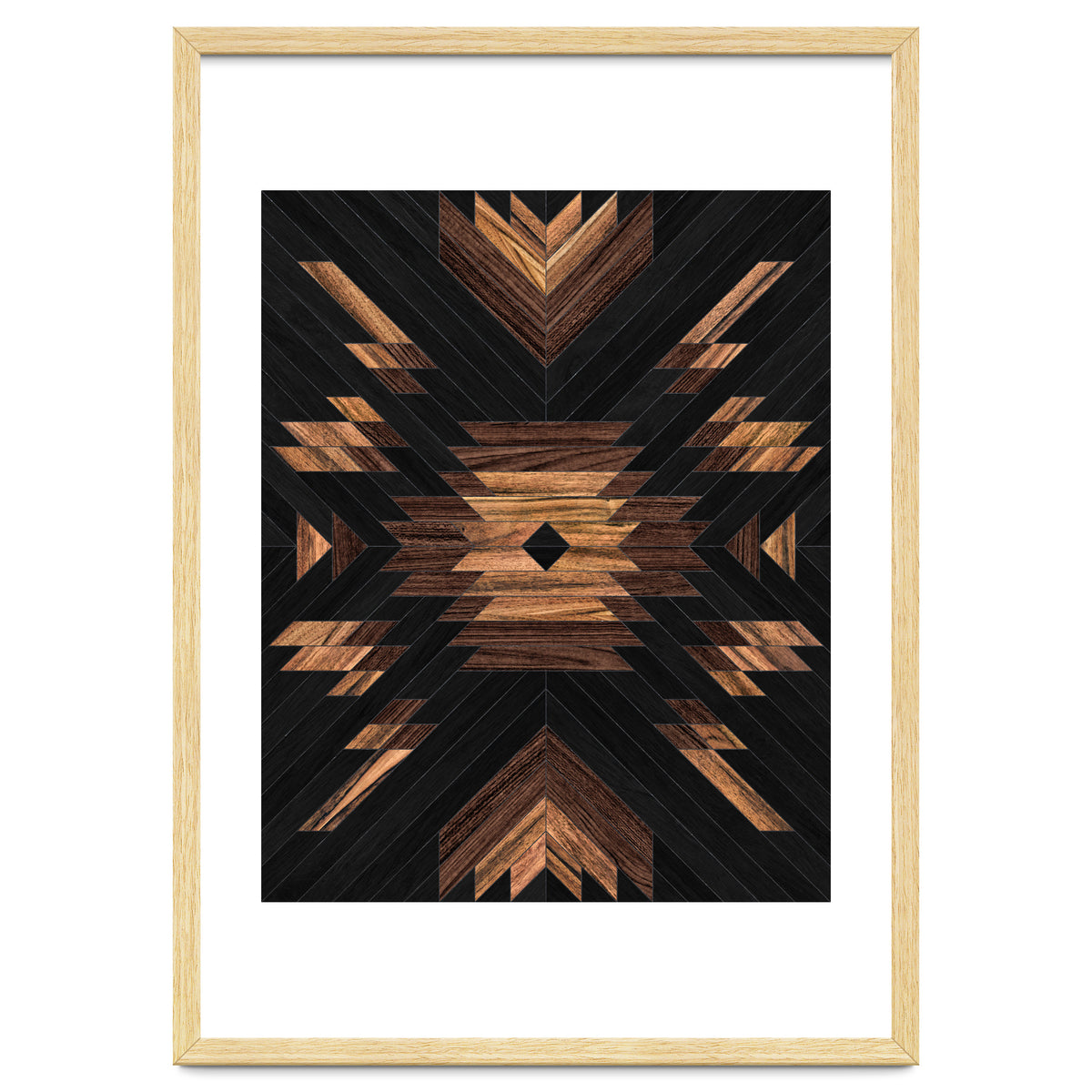 Urban Tribal Pattern No.7 - Aztec - Wood