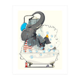 Elephant in the Bath, Funny Bathroom Humour (Print Only) thumbnail