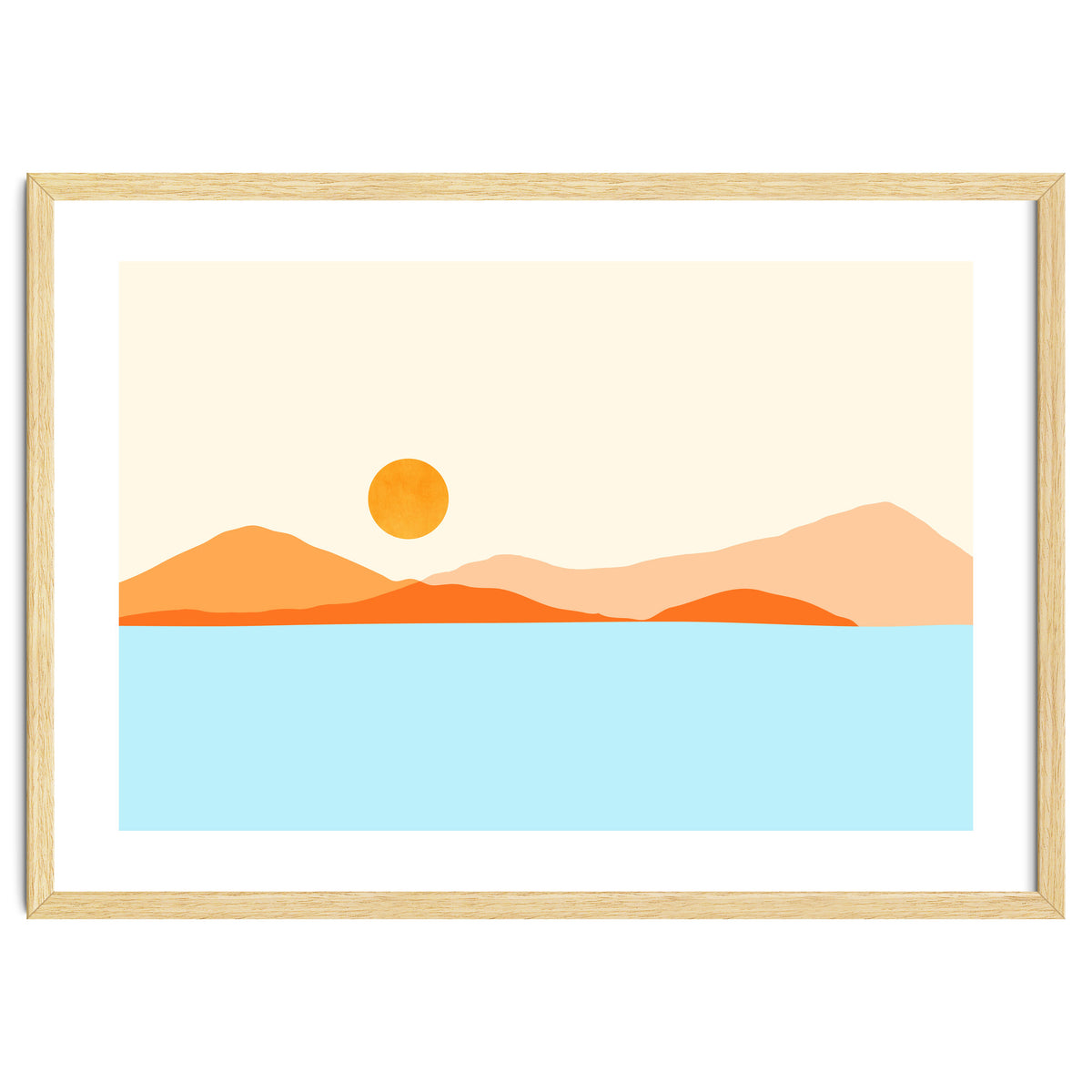 Desert Sea Minimal Landscape
