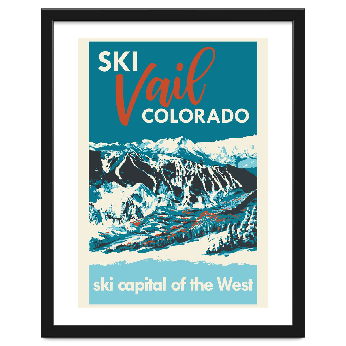 Vintage Vail ski poster