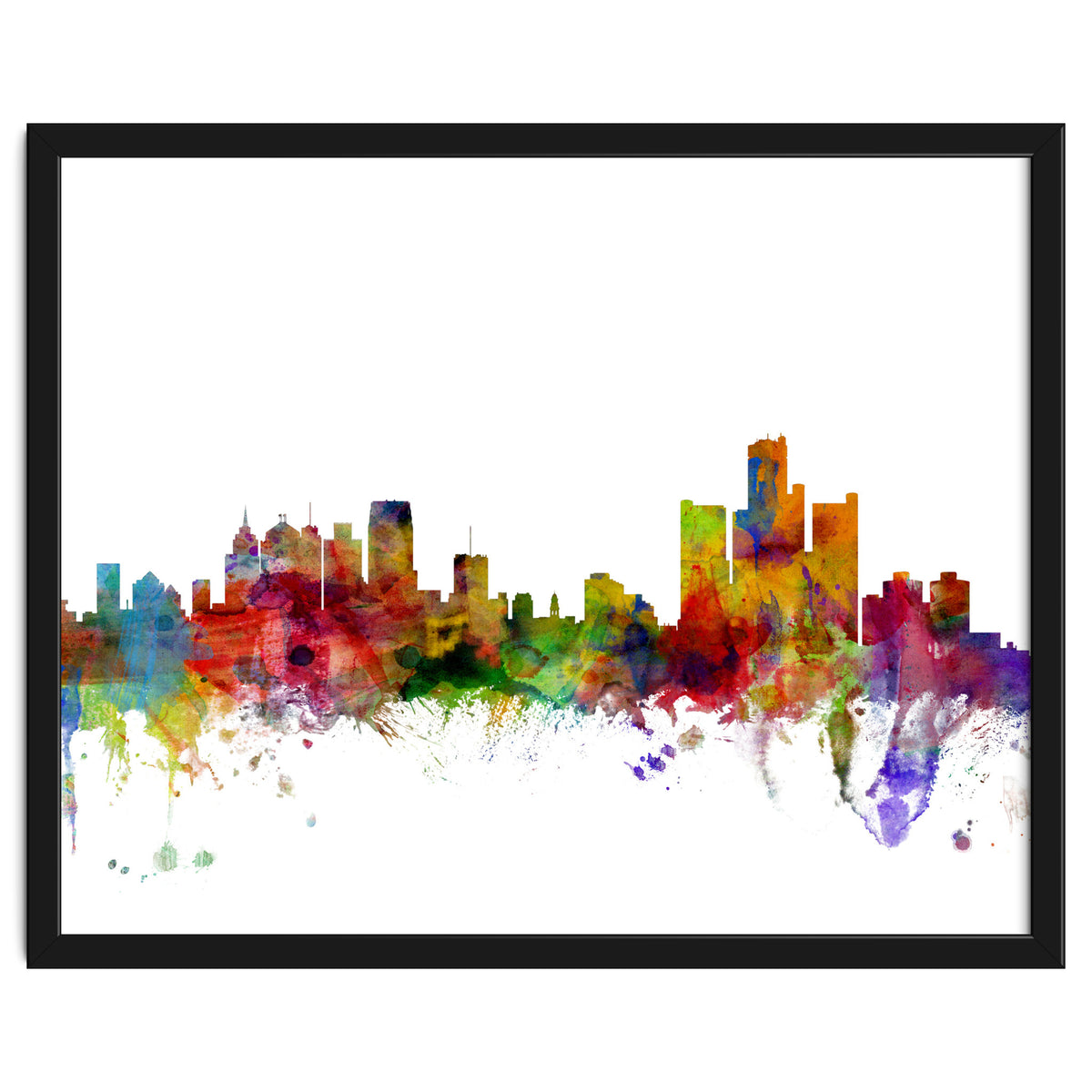 Detroit Michigan Skyline