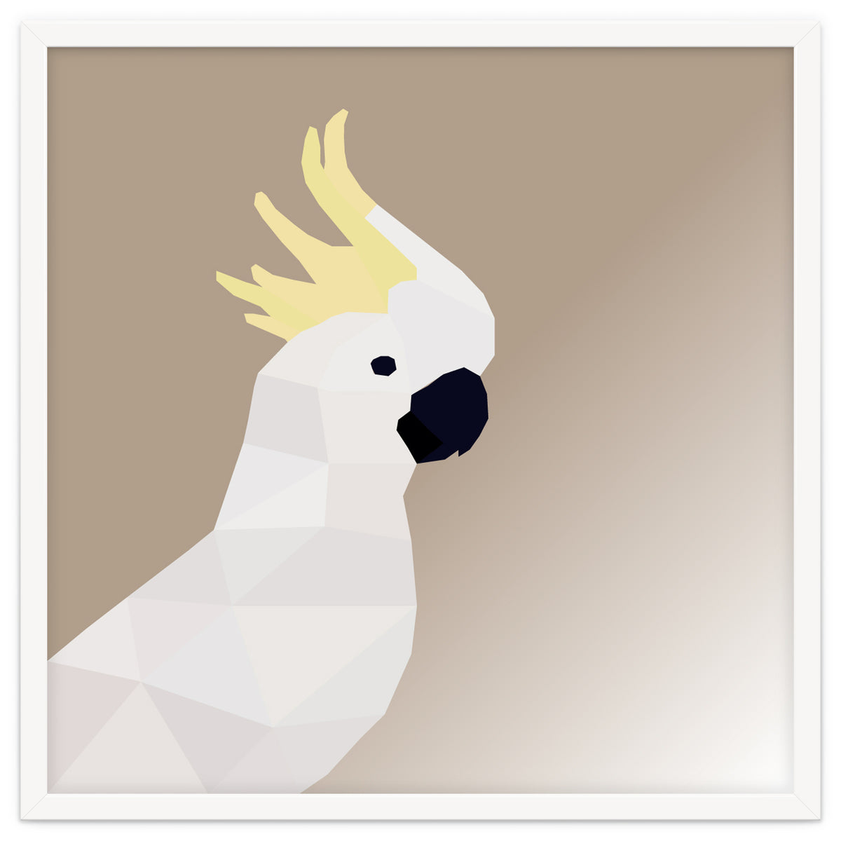 Cockatoo Bird Low Poly Art