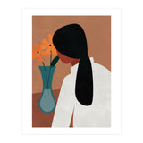 Modern Boho Woman with Flowers (Print Only) thumbnail