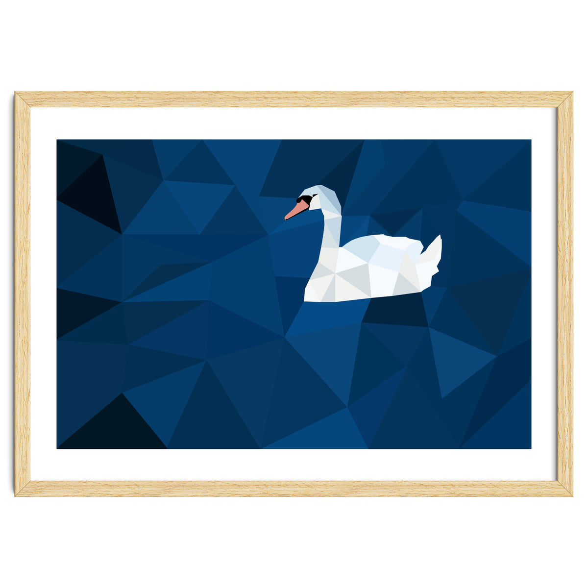 Swan In Water Artwork
