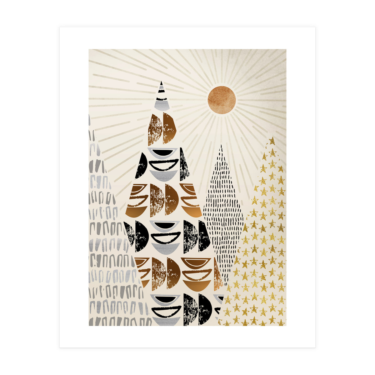 Whimsical Mountain Landscape (Print Only)