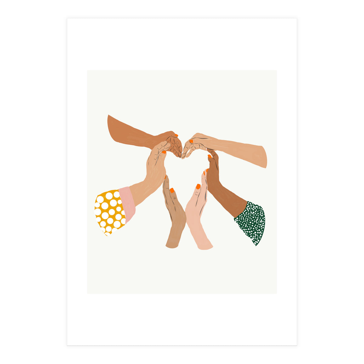 Indiscrimination | Anti-Racism Painting | Unity Illustration | Women Empowerment Growth Mindset (Print Only)