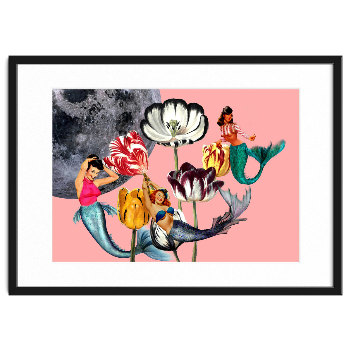 Mermaid Floral with moon