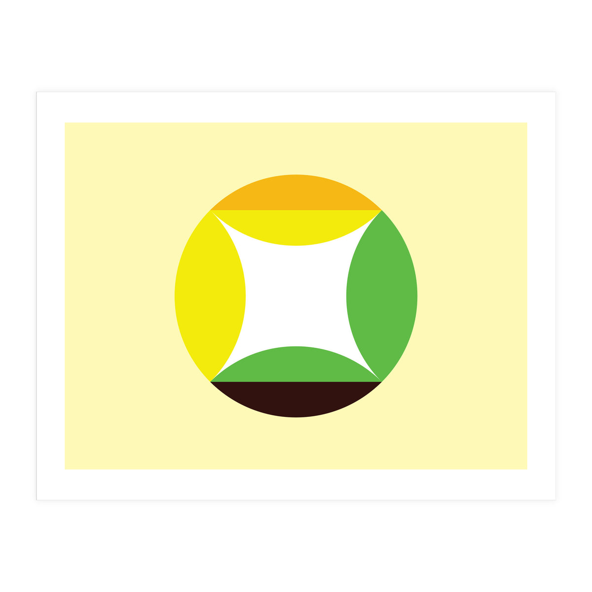 Geometric Shapes No. 21 - yellow, green & orange (Print Only)