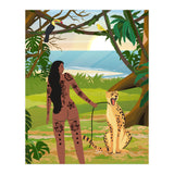 Boho Girl with Cheetah (Print Only) thumbnail