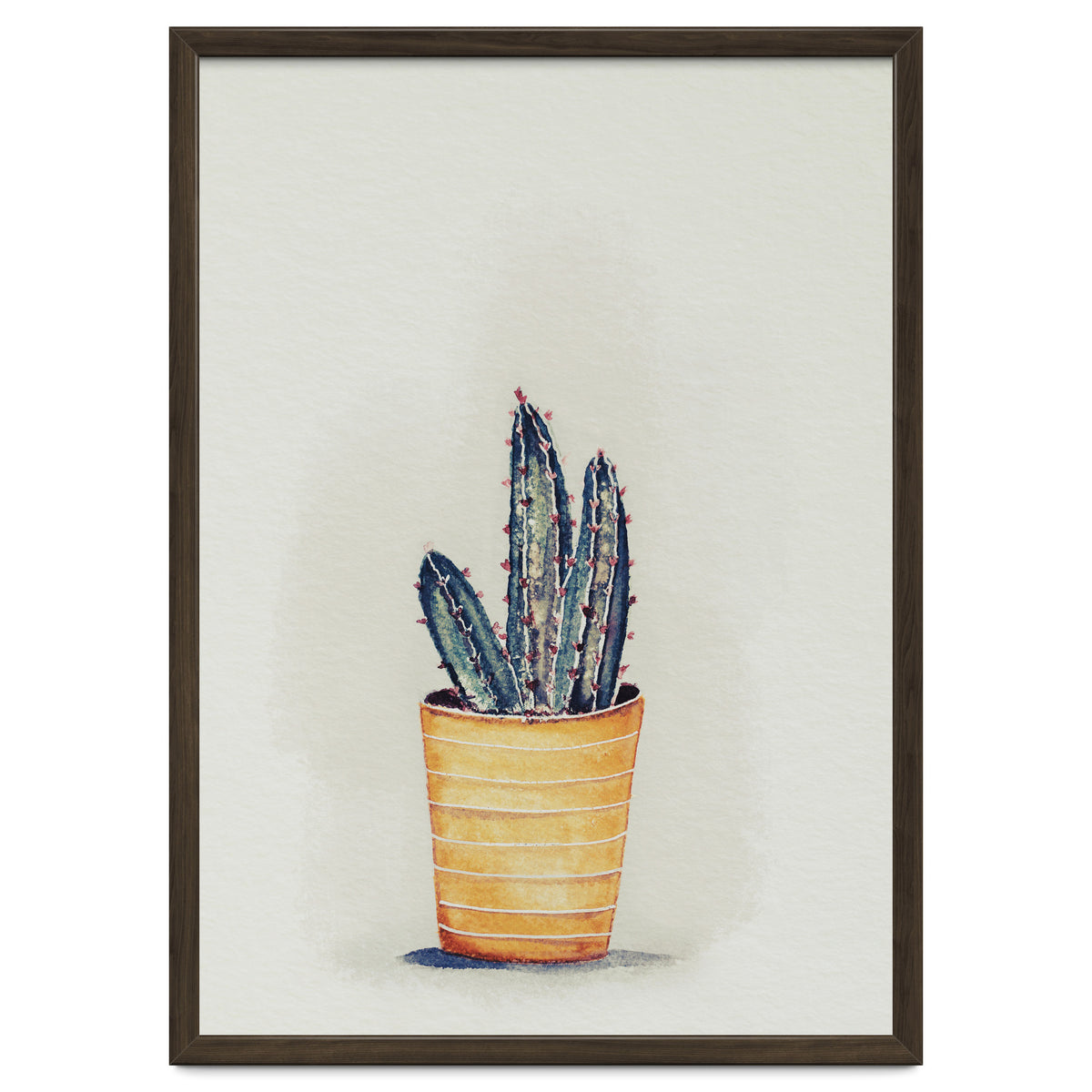 Cactus in yellow pot