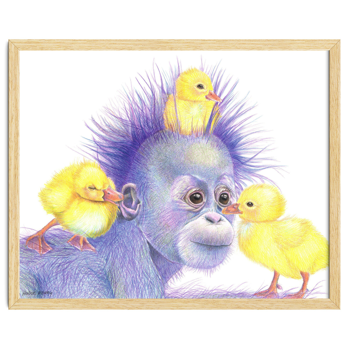 Purple Orangutan and Ducks