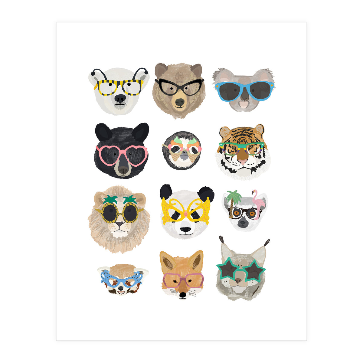 Big Cats in Glasses (Print Only)