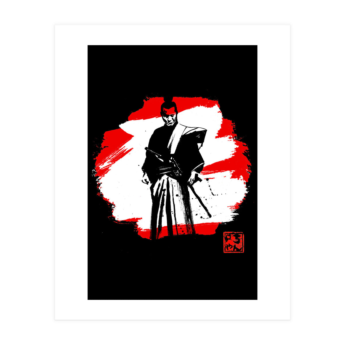 Samurai In Red 02 (Print Only)