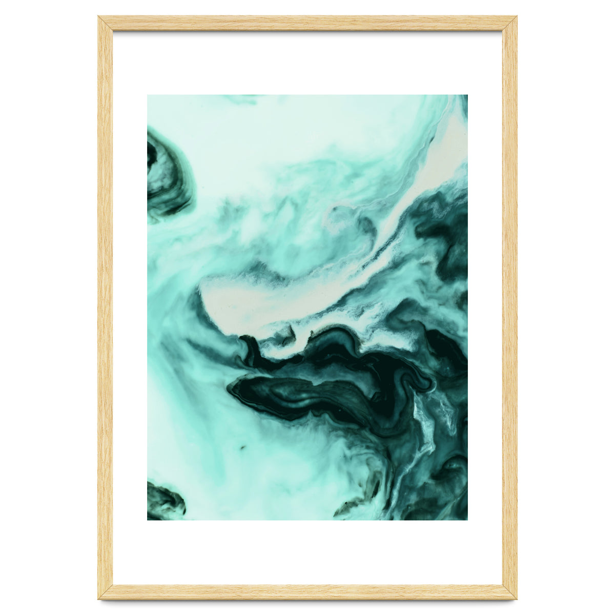 Abstract marbling mint