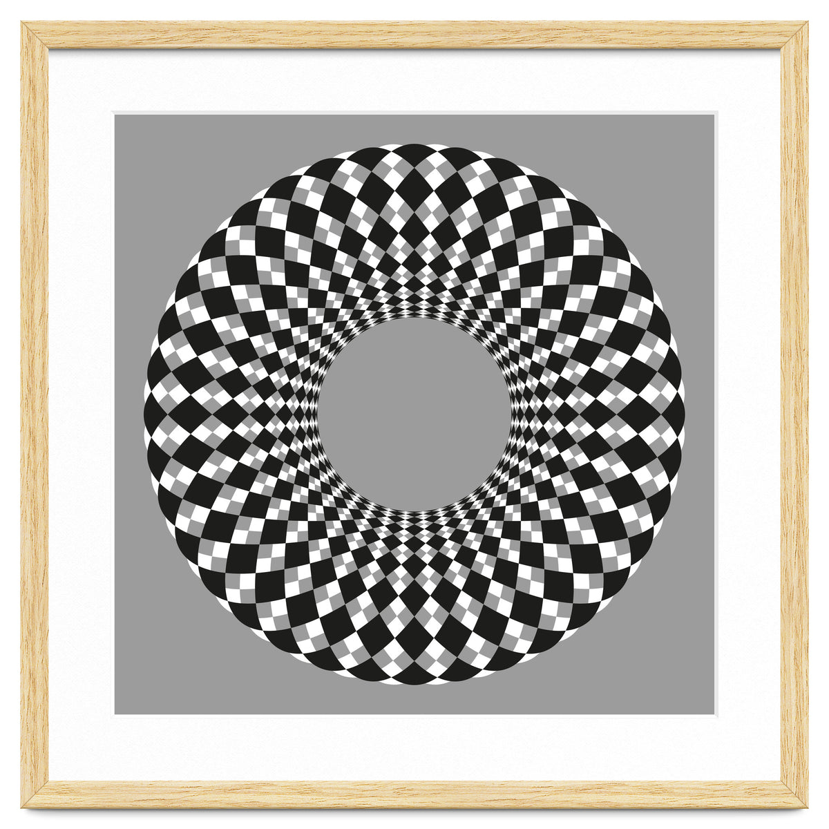 Black and white round