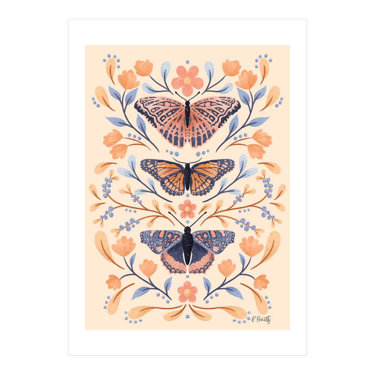 Floral Butterflies (Print Only)