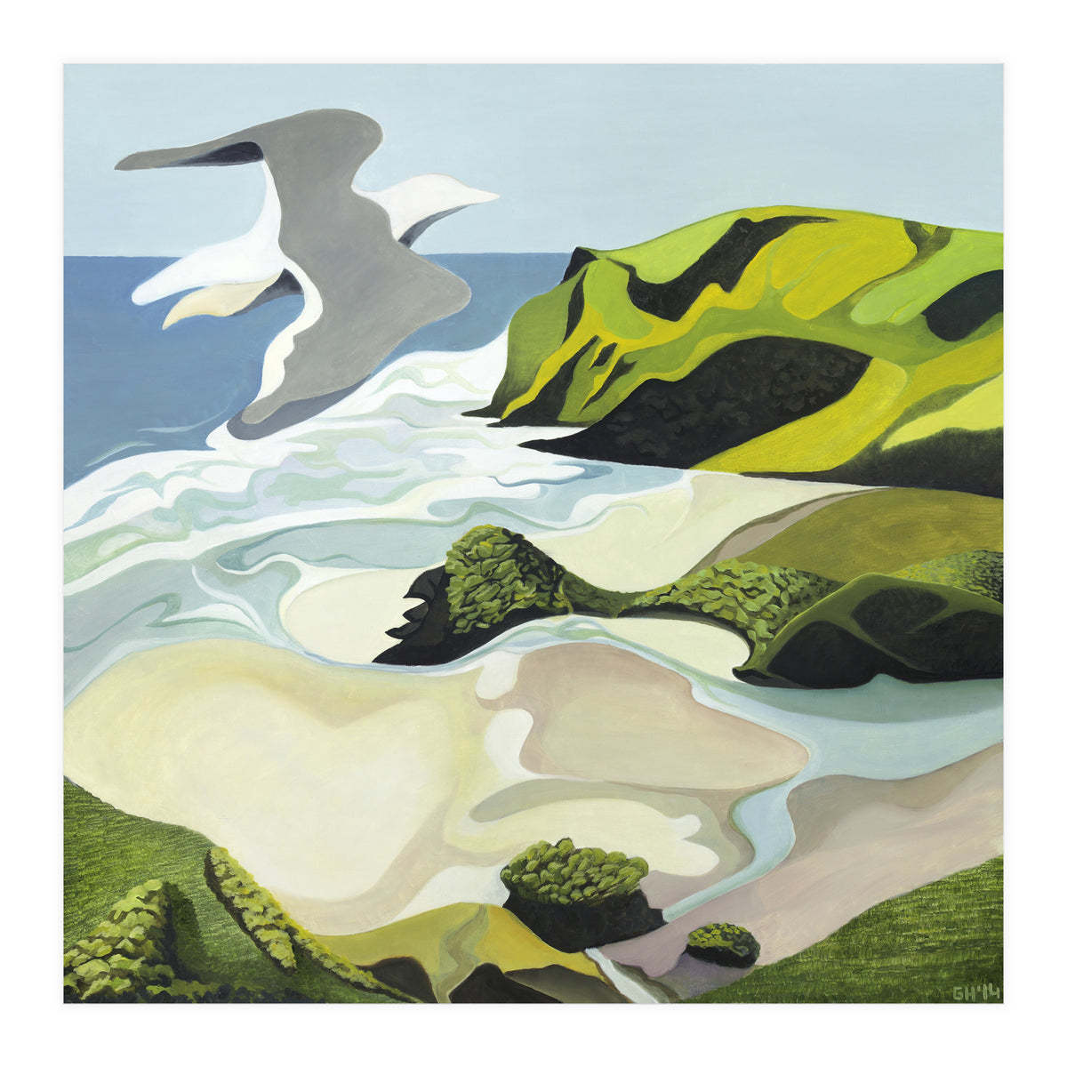 Gull Over Anawhata (Print Only)
