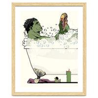 The Incredible Hulk in the Bath, funny Bathroom Humour